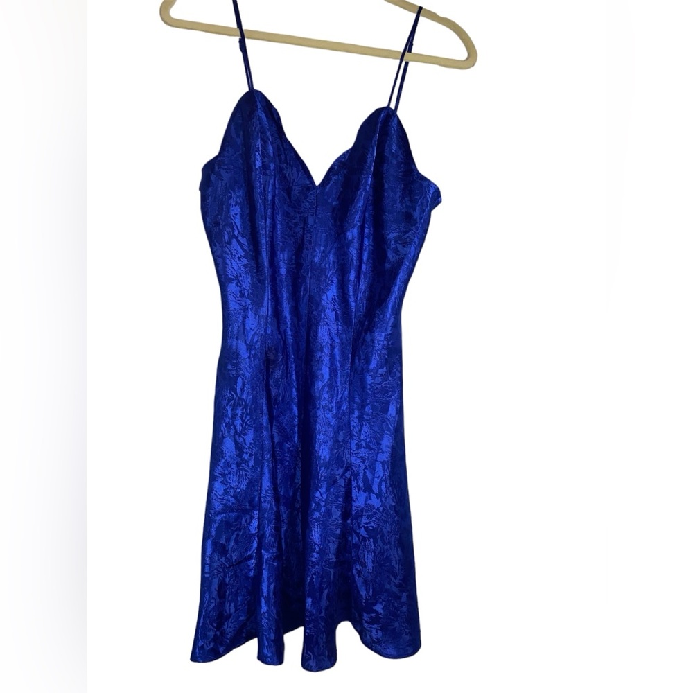 Fredericks of Hollywood cobalt blue slip dress